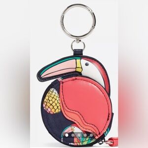 Vera Bradley Toucan Party Round Keychain pouch 🐦 NWT
